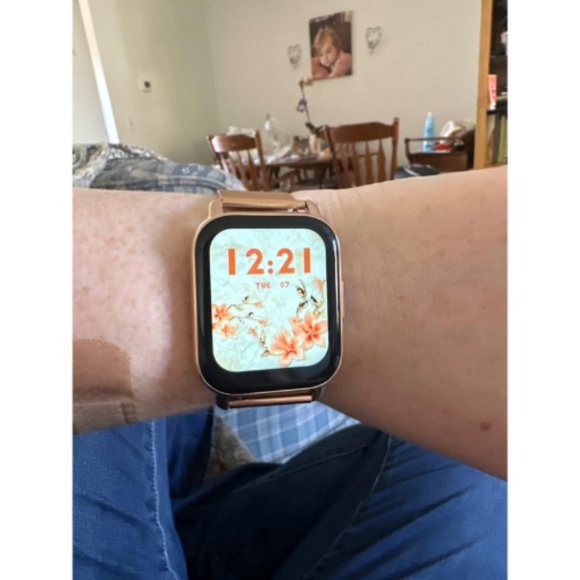 Men Women Rose Gold Pink 1.85'' Smartwatch with AI Voice Control Fitness Tracker - Picture 12 of 16